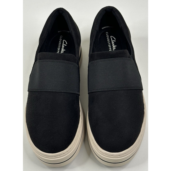 Clarks Audreigh Eve Platform Loafer Sneaker Faux Suede Womens 8.5W Wide New - Picture 2 of 9